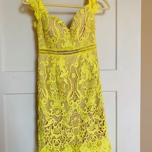 Neon lace dress